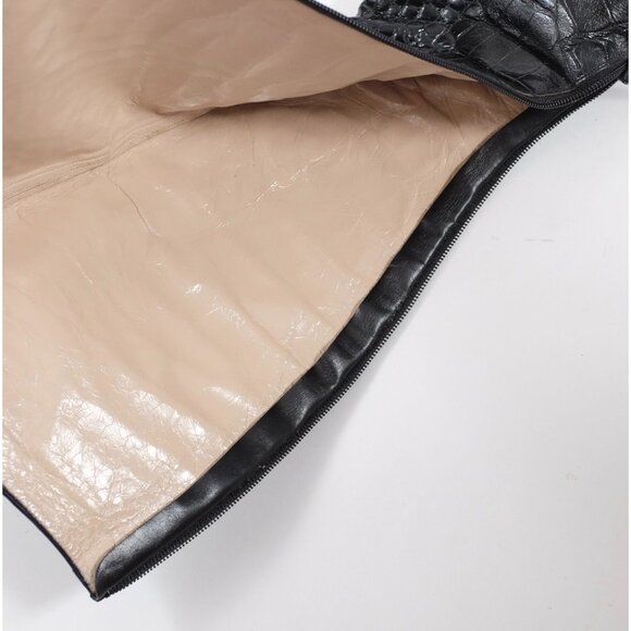 Manolo Blahnik boots shoes 39.5 / 9.5 real crocodile alligator knee high heels - Picture 11 of 12